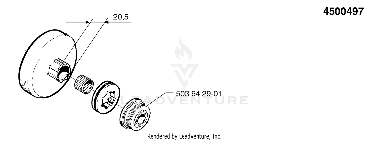Worm Gear Up To S/N 4500497