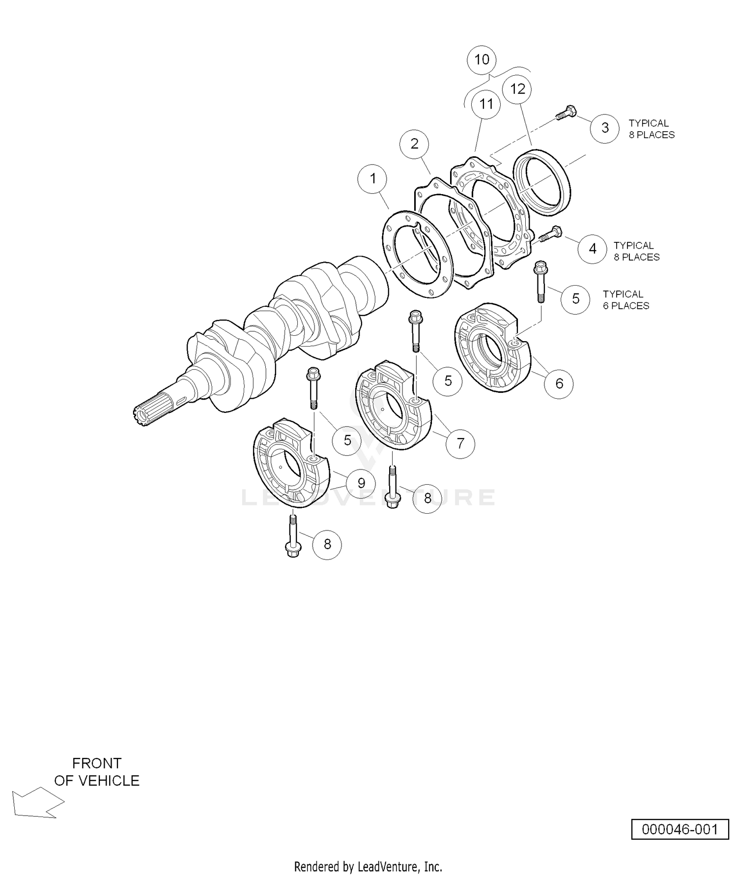 Main Bearing Case (Diesel Engine - Closed Breather)