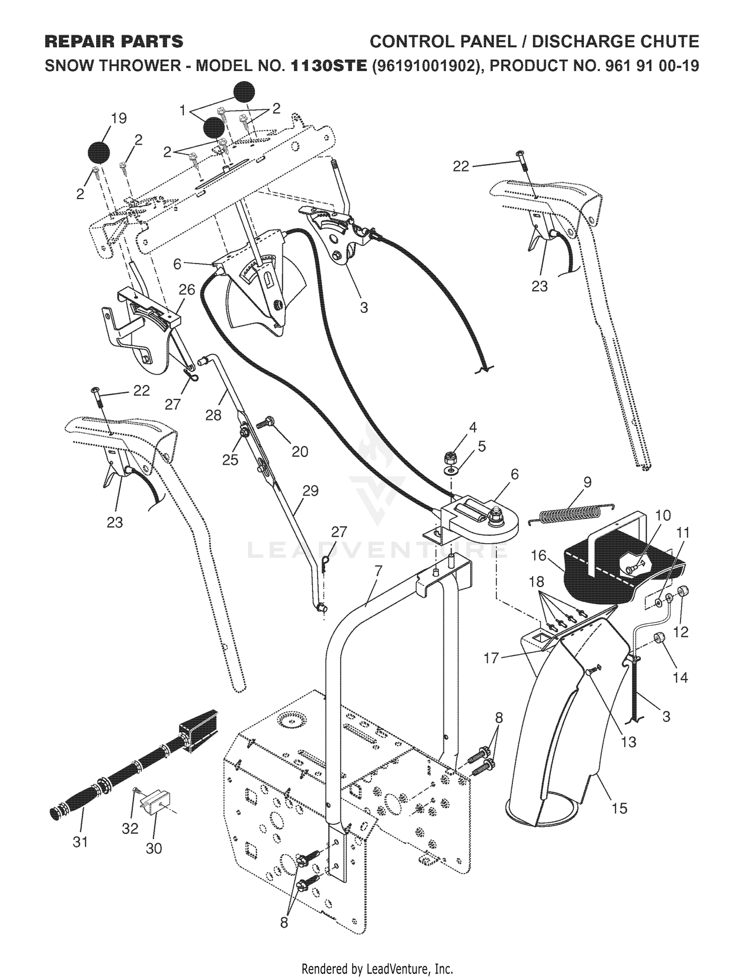 CONTROL PANEL & DISCHARGE CHUTE