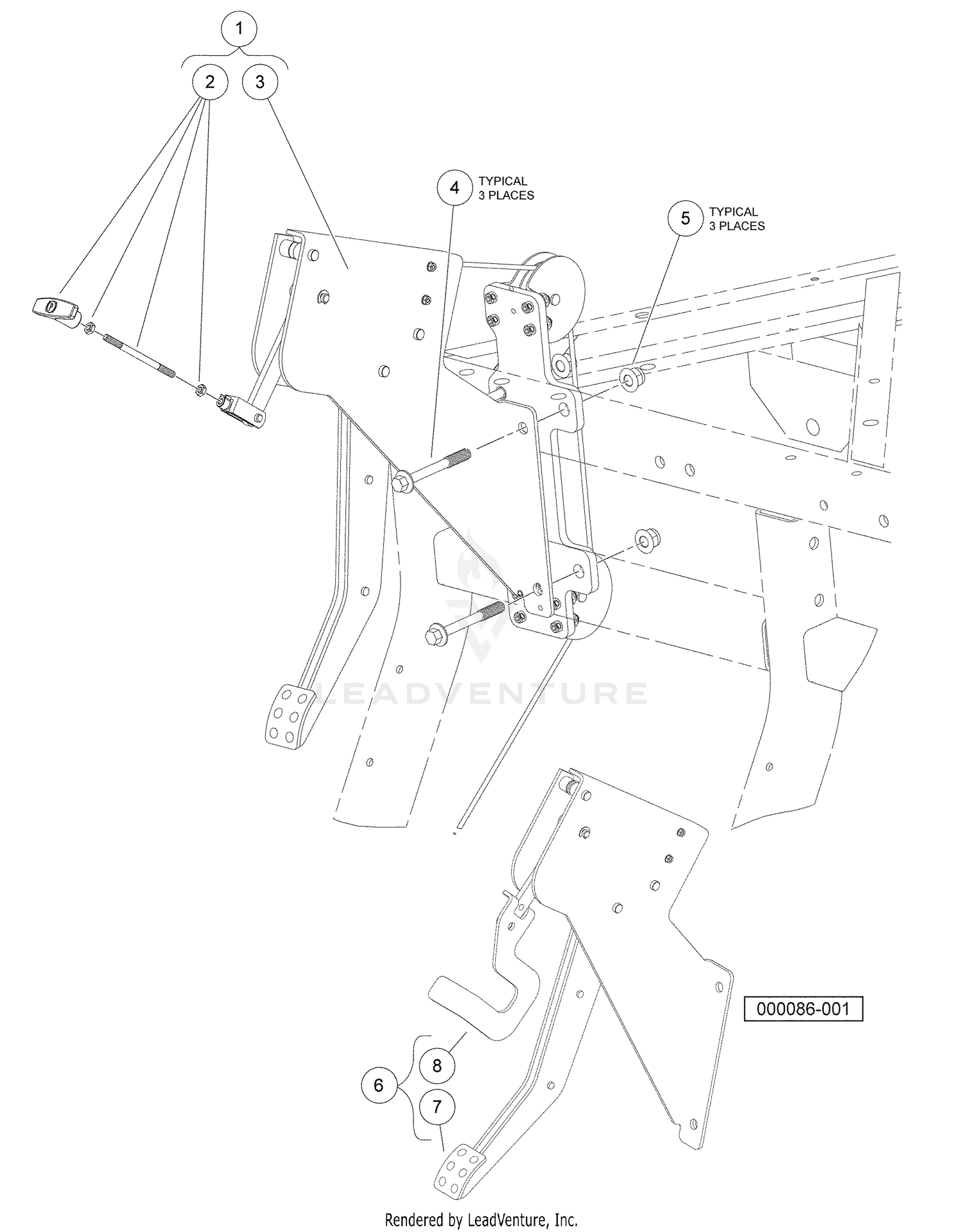 Park Brake Pedal Assembly