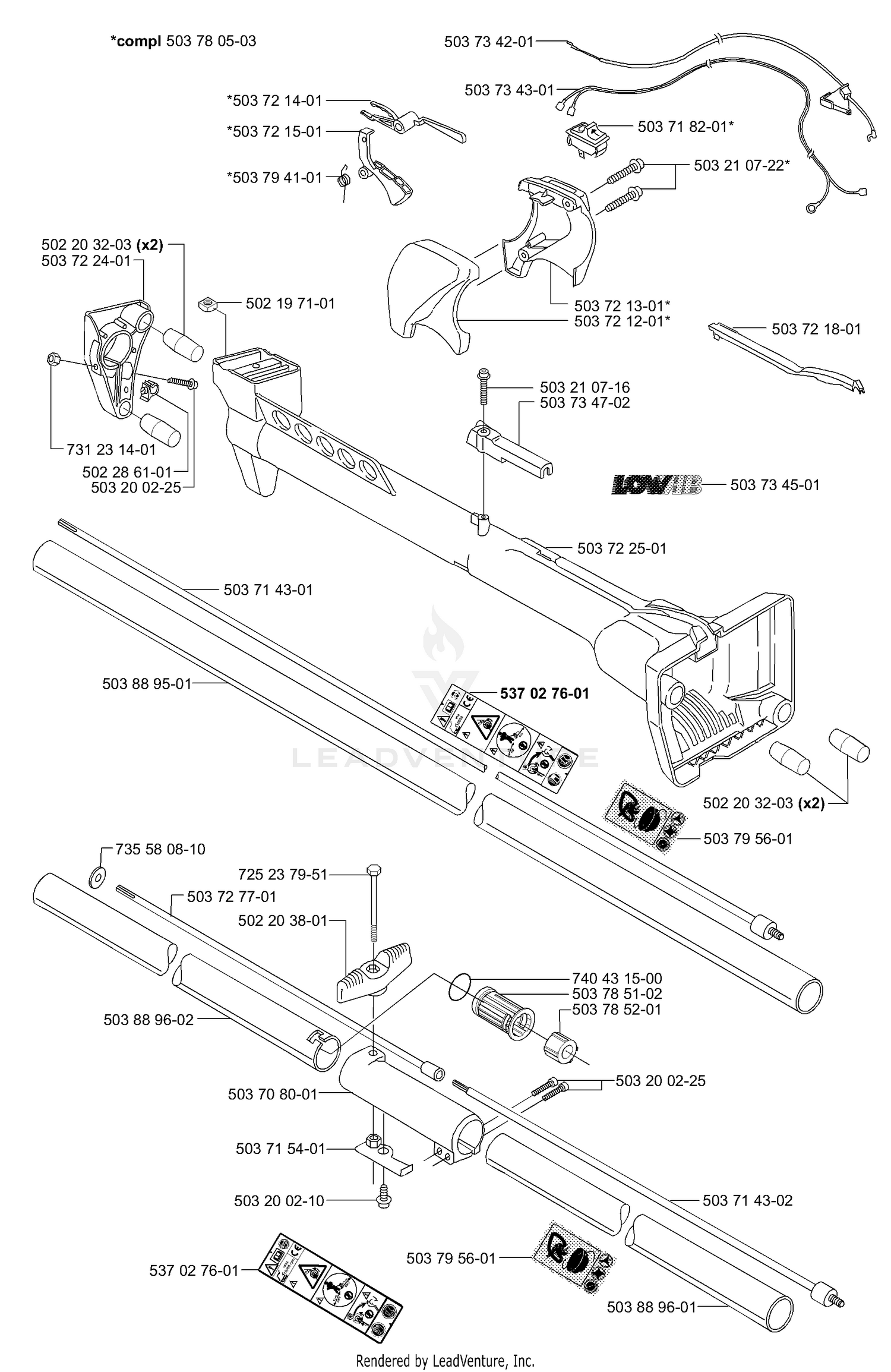 Shaft/Tube & Throttle Assy.