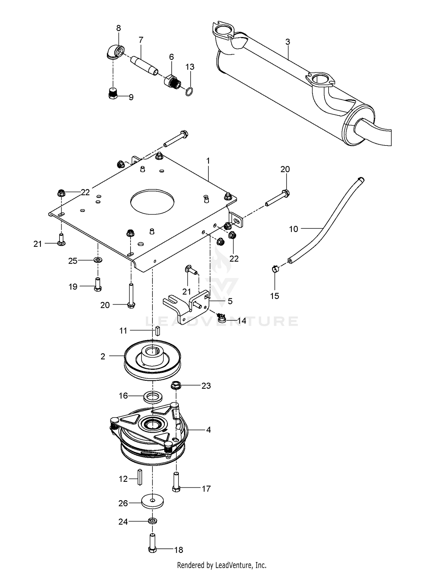ENGINE MOUNTING, GUARDS & MUFFLER