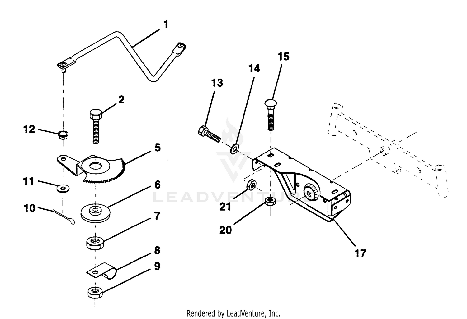 Sector Gear/Axle Support