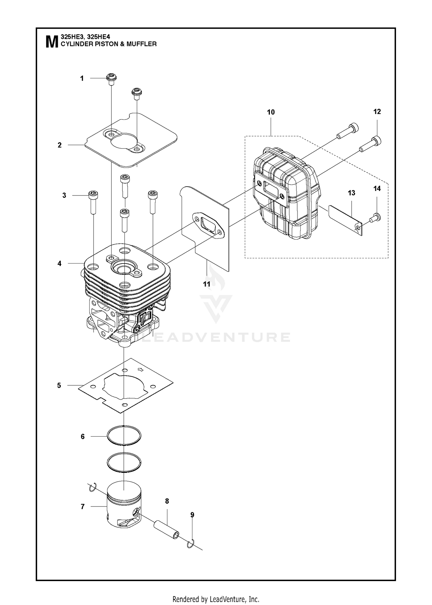 CYLINDER, PISTON & MUFFLER 2