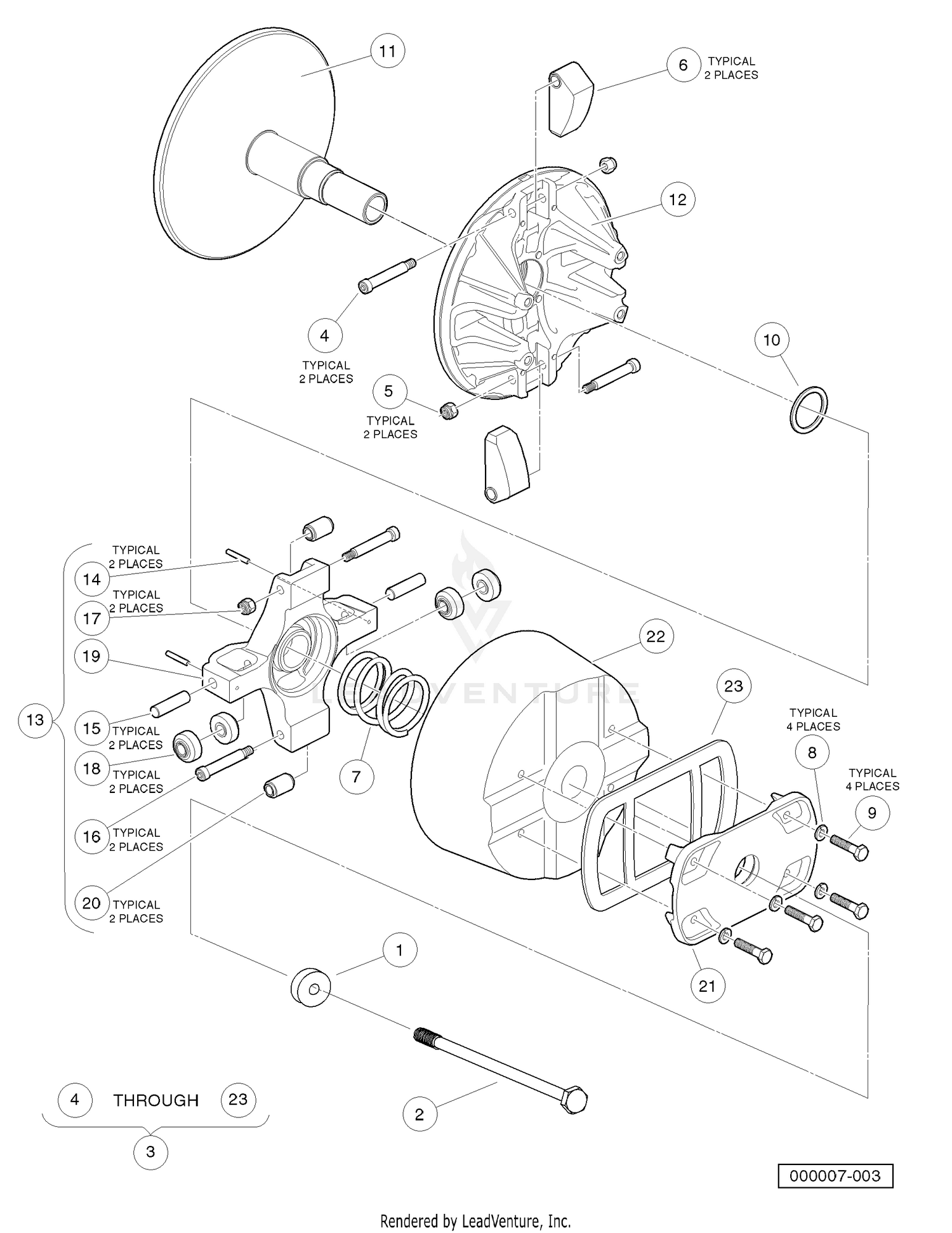 Drive Clutch - Honda Gasoline Vehicles