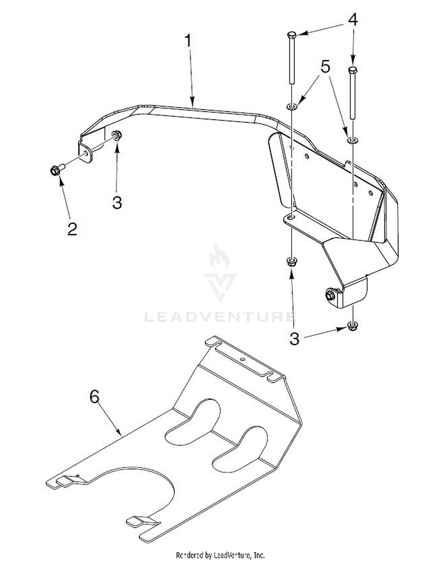 FRAME - REAR GUARDS