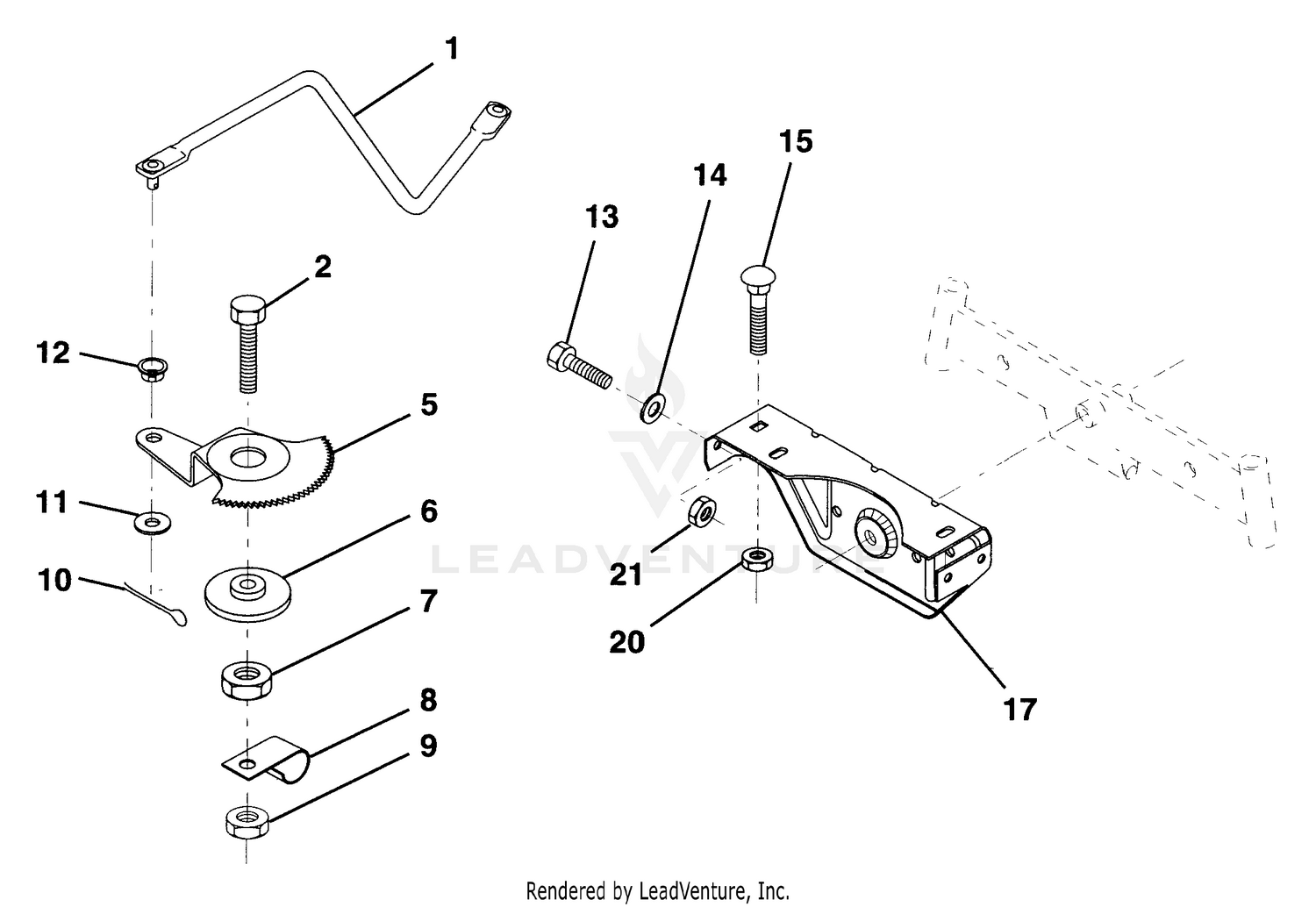 Sector Gear/Axle Support