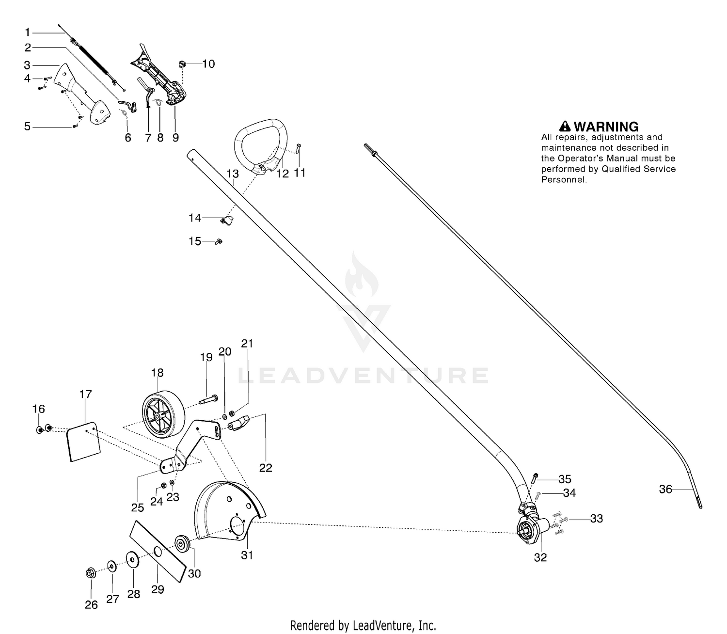 Handle, Shaft & Cutting Head