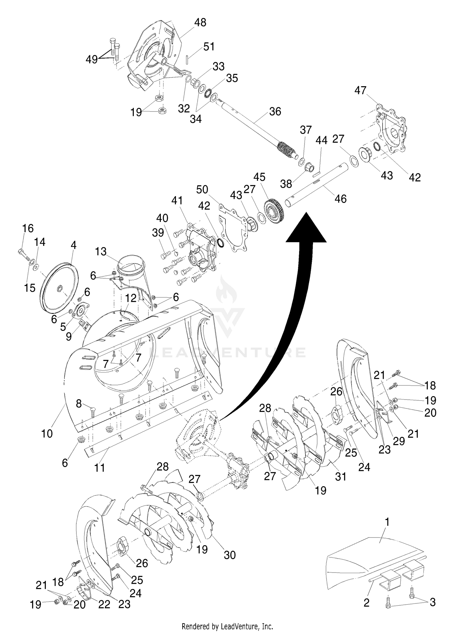 Auger Housing / Impeller Assembly