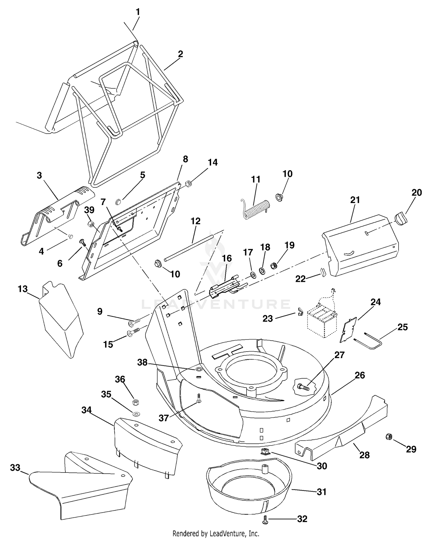 Mower Pan And Bag