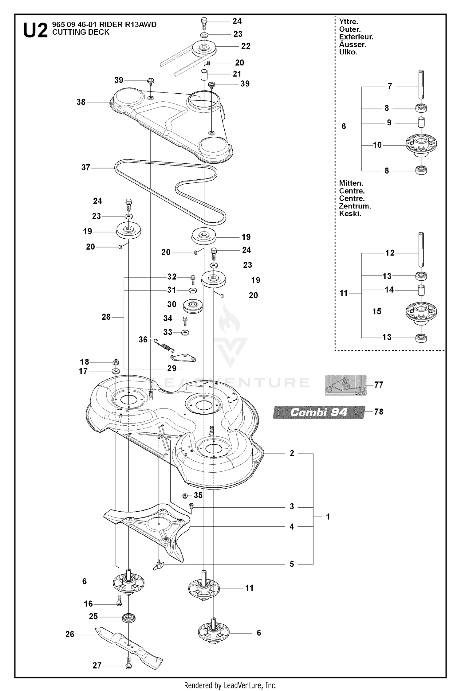 94CM CUTTING DECK