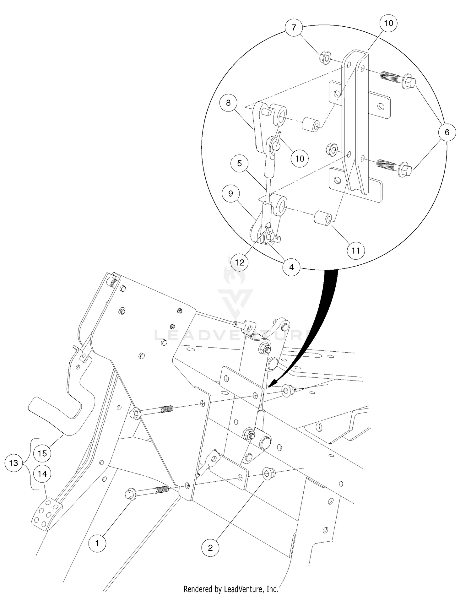 Park Brake Pedal Assembly