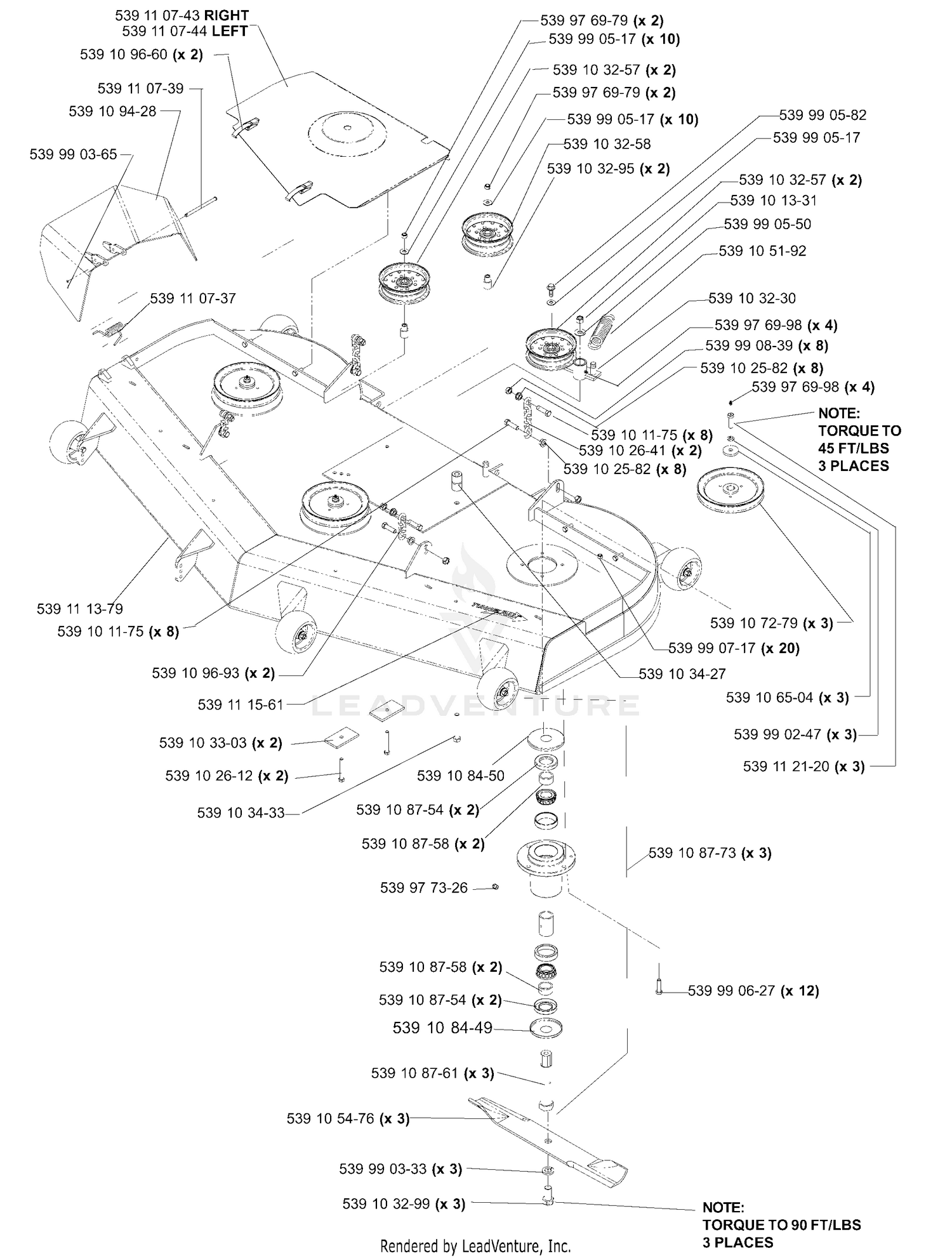 72" Front Deck Assembly (Part 1)
