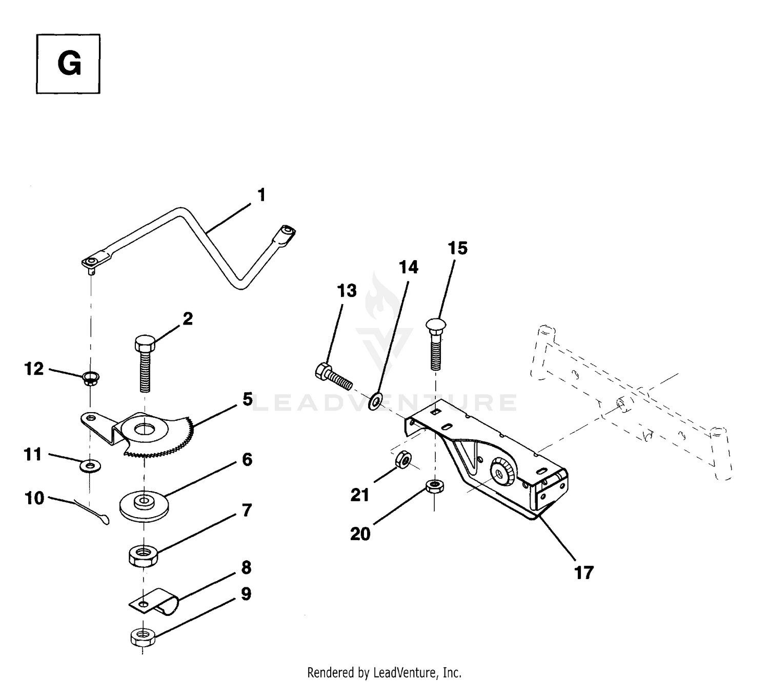 SECTOR GEAR / AXLE SUPPORT