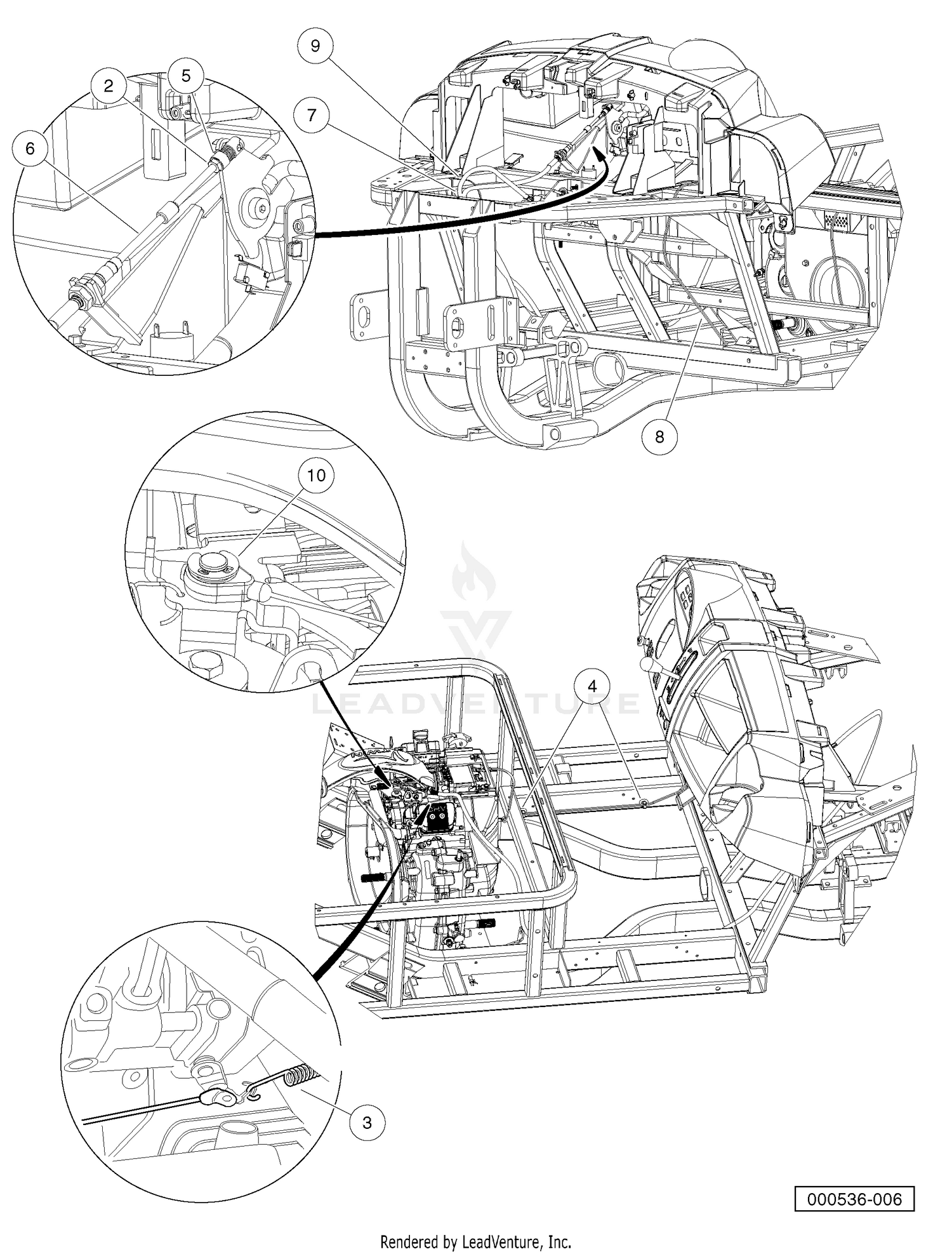 Cables-Kawasaki Gasoline Engine