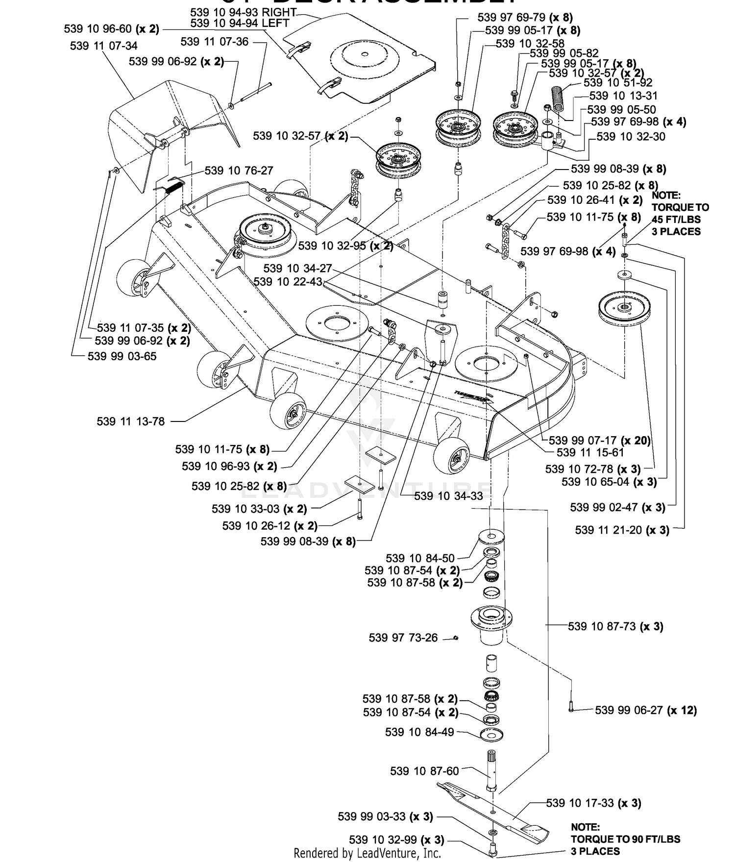 61" Deck Assembly (Part 1)