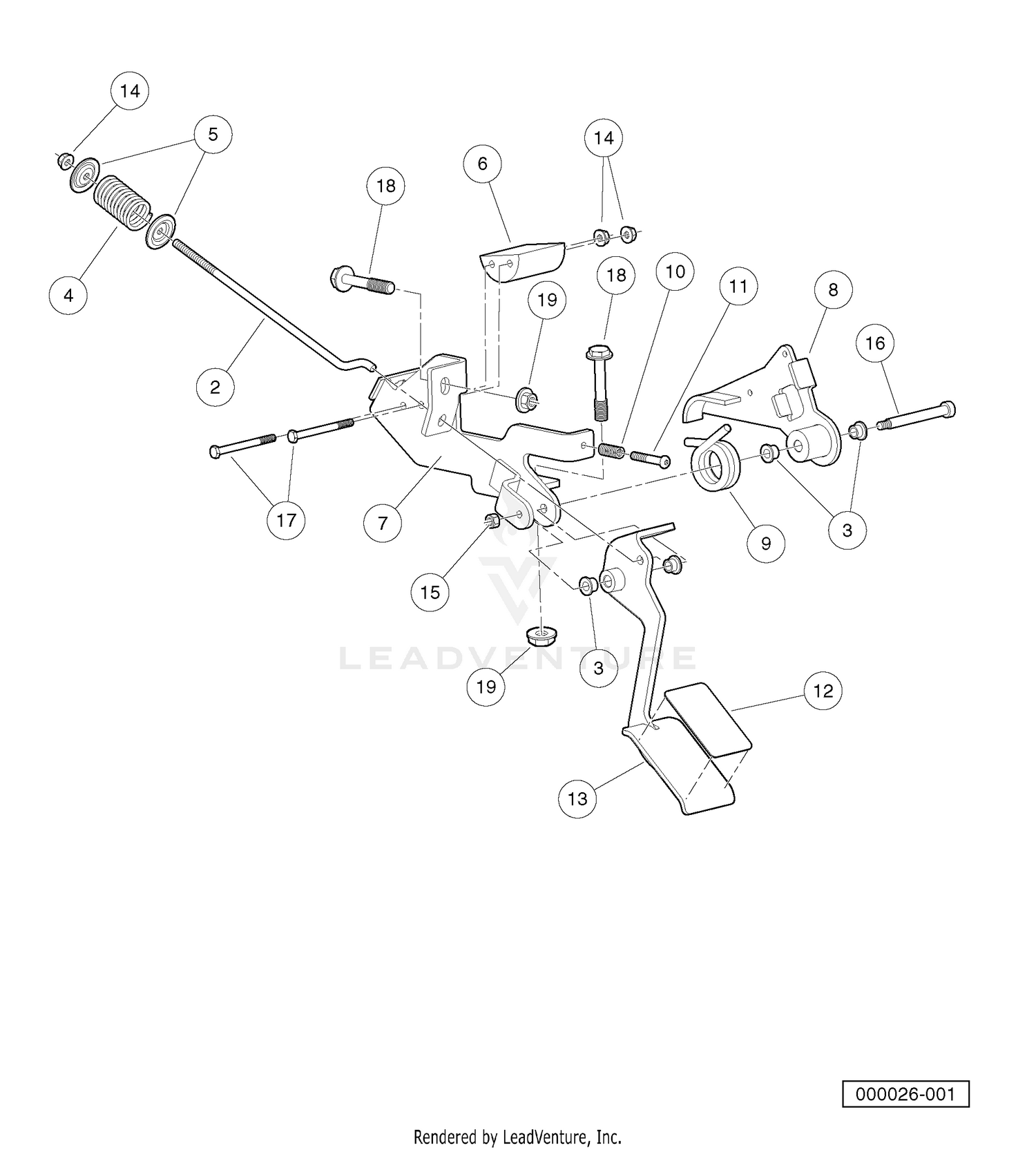 ACCELERATOR PEDAL ASSEMBLY - STYLE B