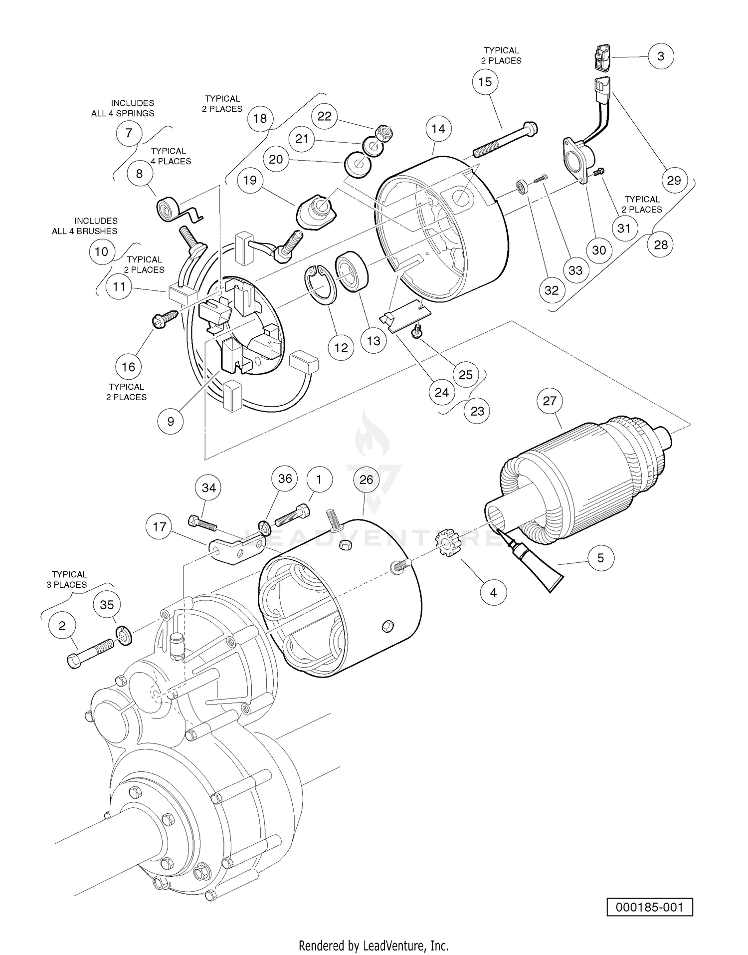 MOTOR (MODEL EJ4-4001) - ELECTRIC VEHICLE