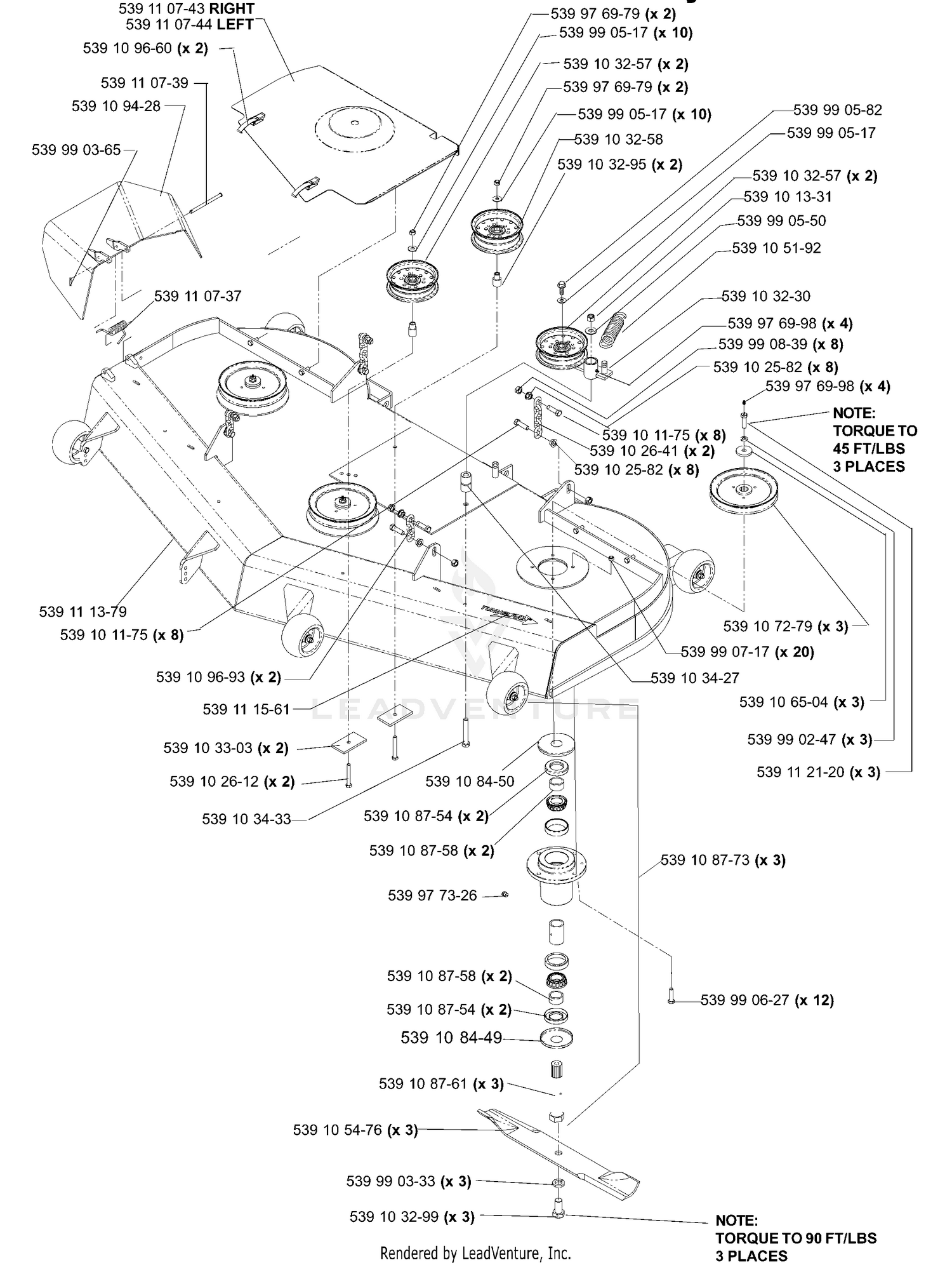 72" Front Deck Assembly (Part 1)