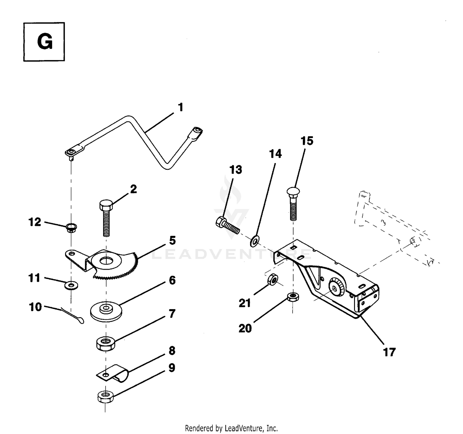 SECTOR GEAR / AXLE SUPPORT