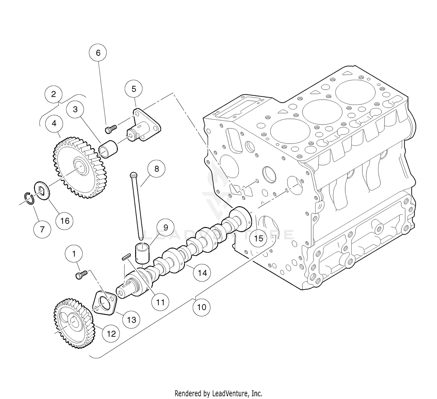 Chamshaft And Idle Gear