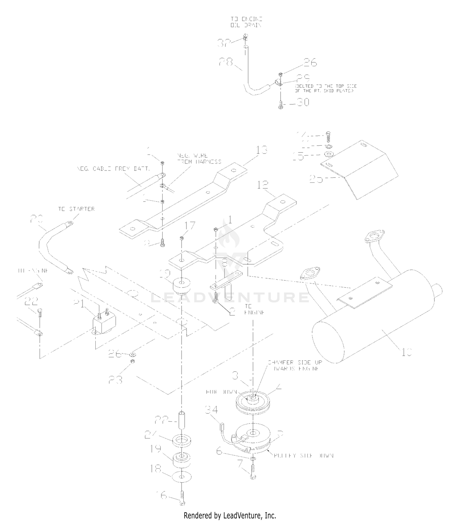 Kawasaki Engine Assembly