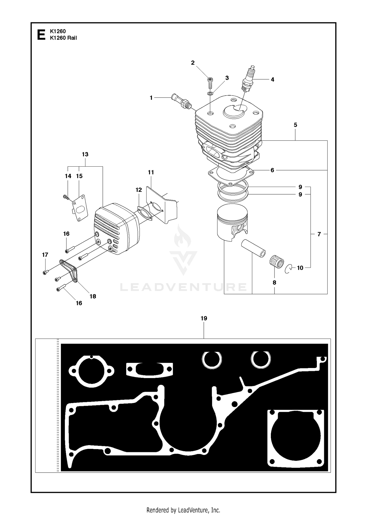 CYLINDER, PISTON & MUFFLER