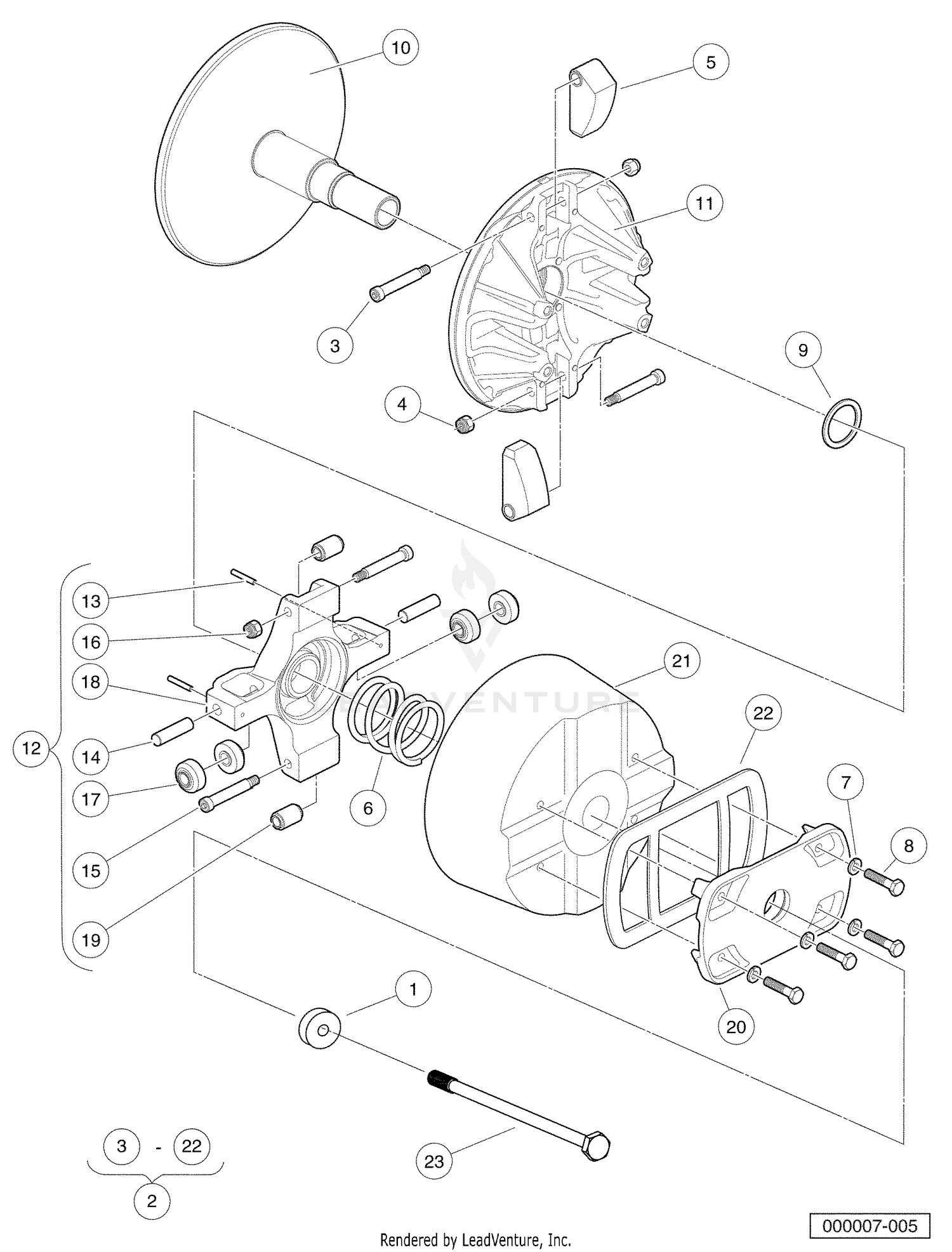 Drive Clutch - Gasoline Vehicles