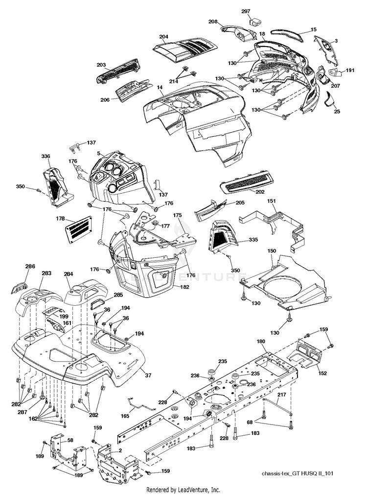 Husqvarna YTH22V42 LS - 96043012600 (2010-10) Riding Tractor ...