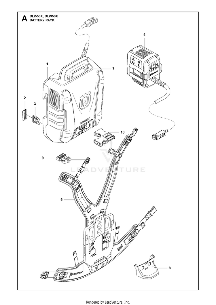 Husqvarna BACKPACK BATTERY (BLi950X) Battery Partswarehouse