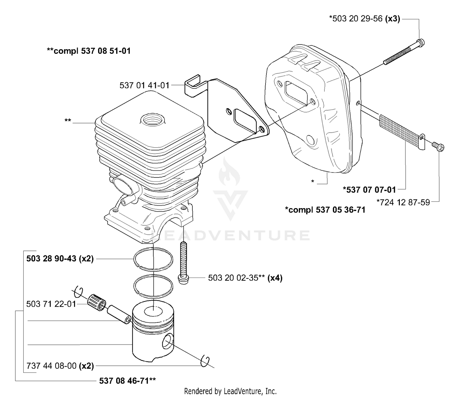 Piston / Cylinder / Muffler