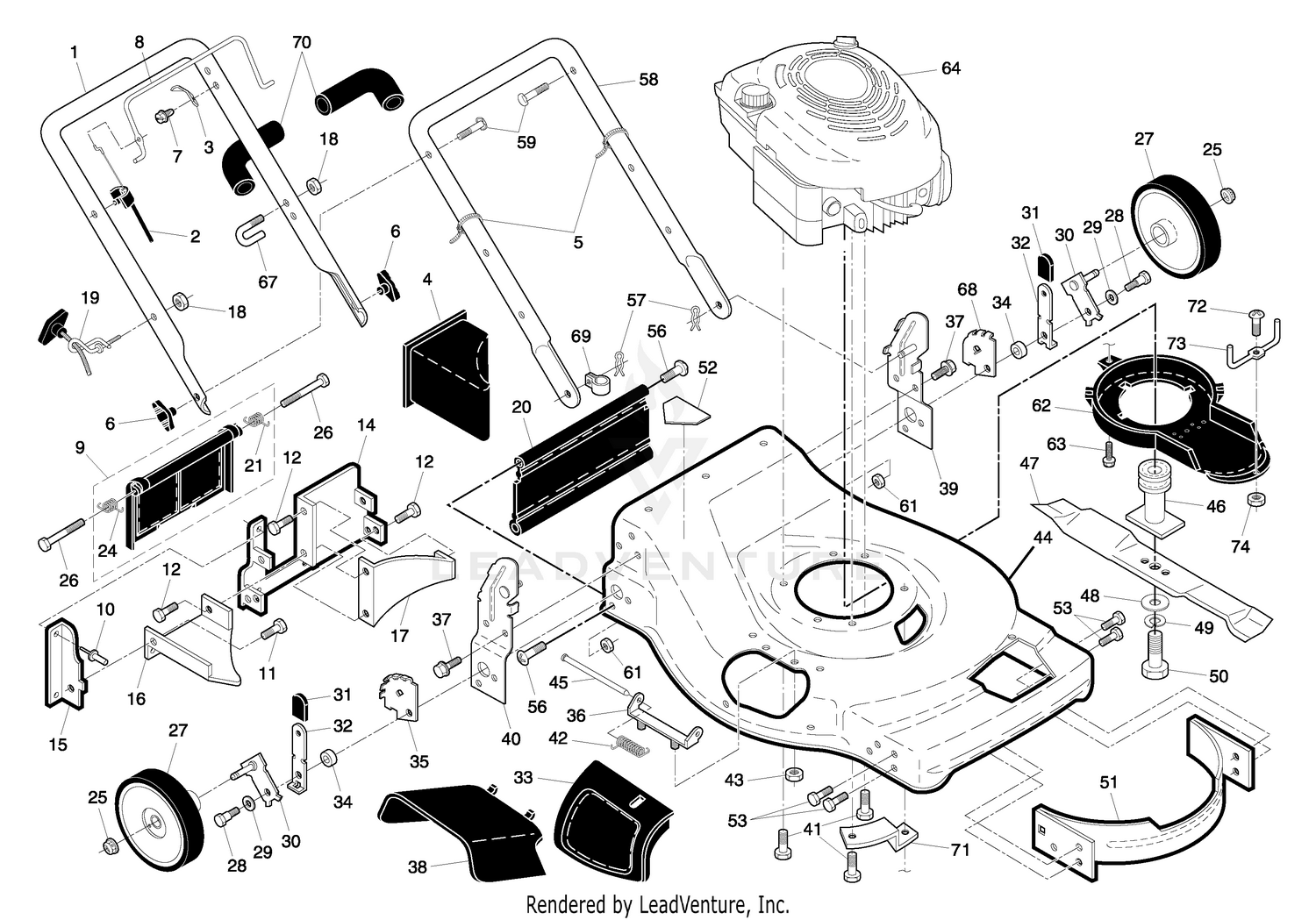 Handle & Deck Assembly