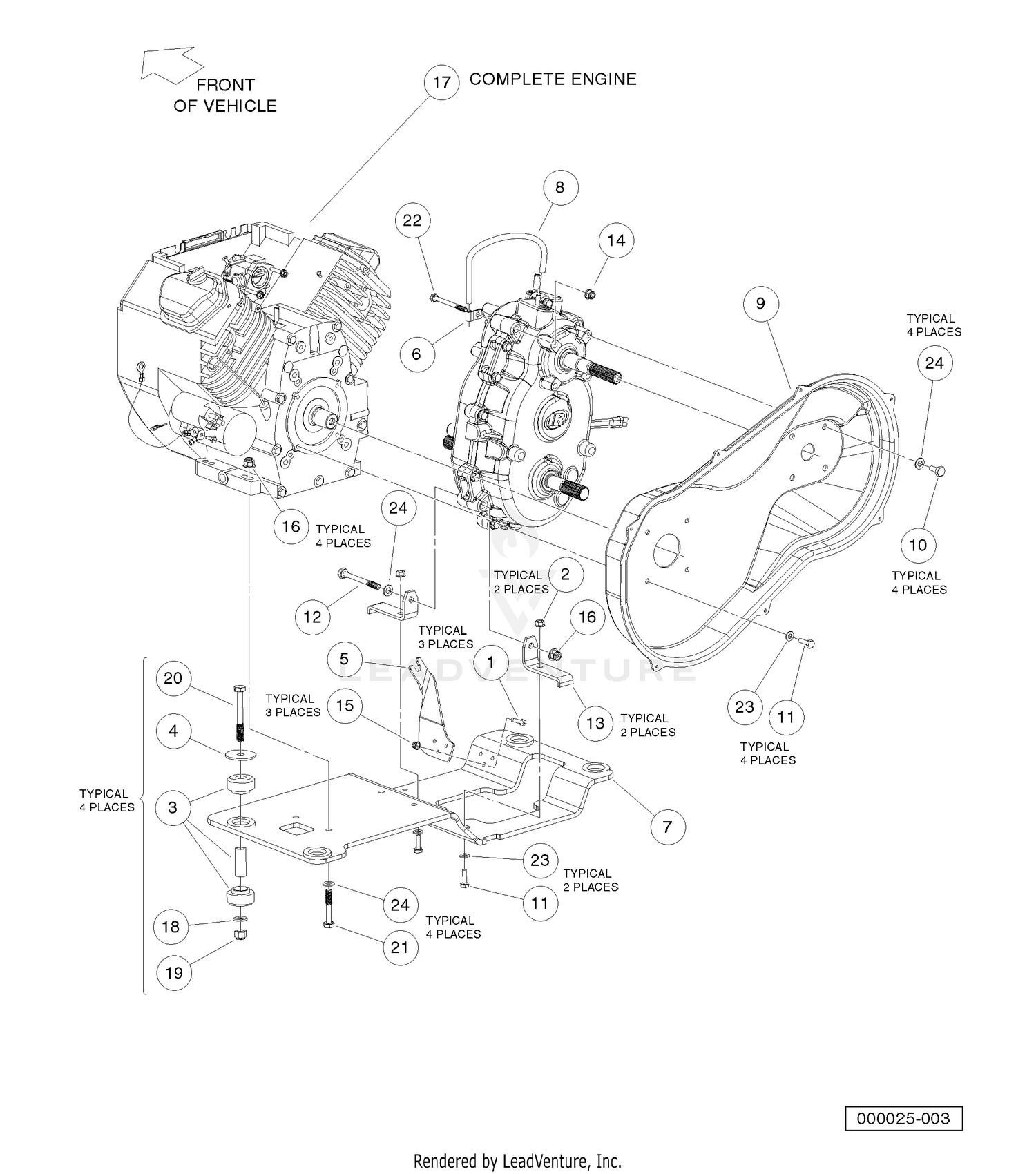 Honda GX620 Gasoline Engine Mounting
