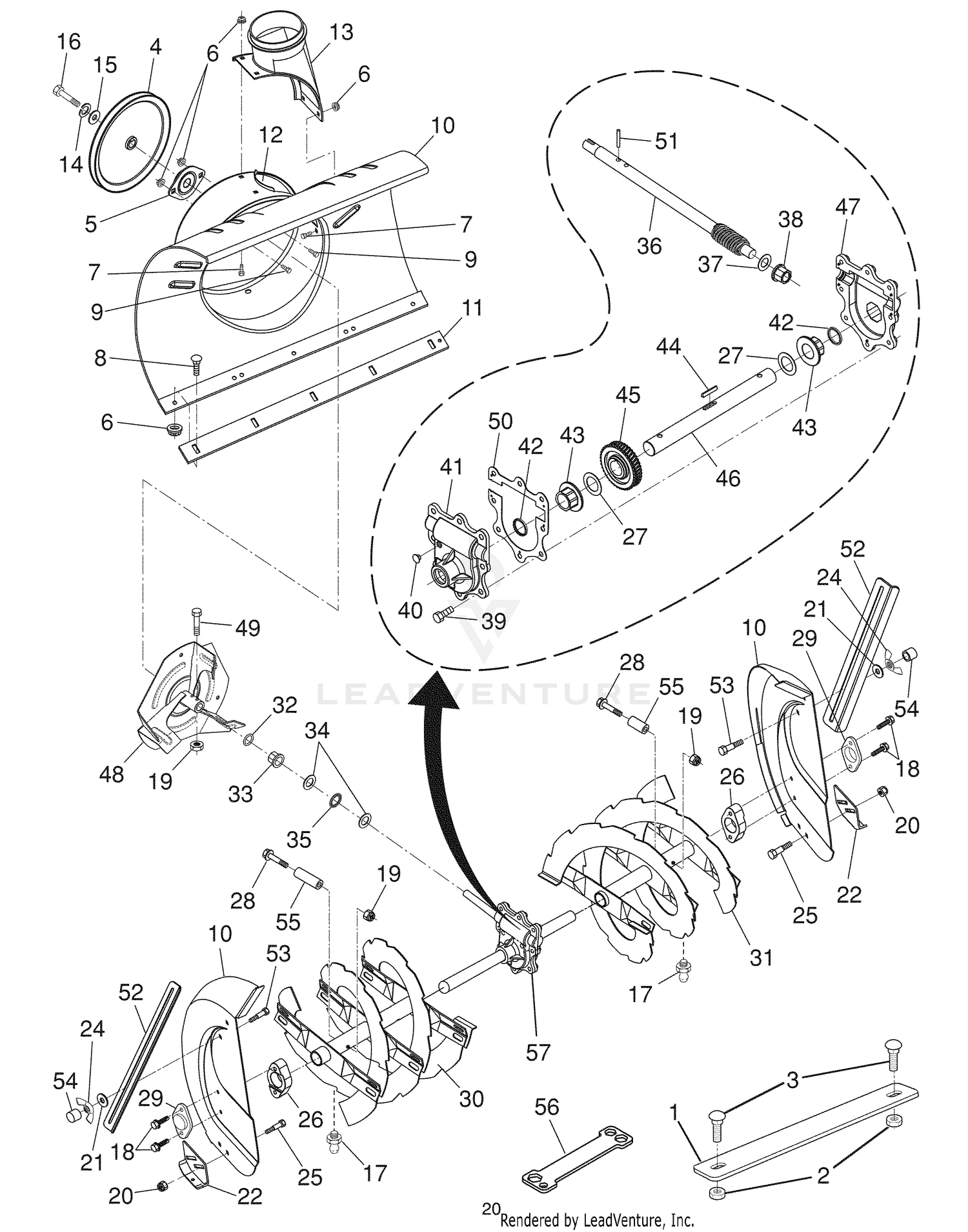 Auger Housing / Impeller Assm