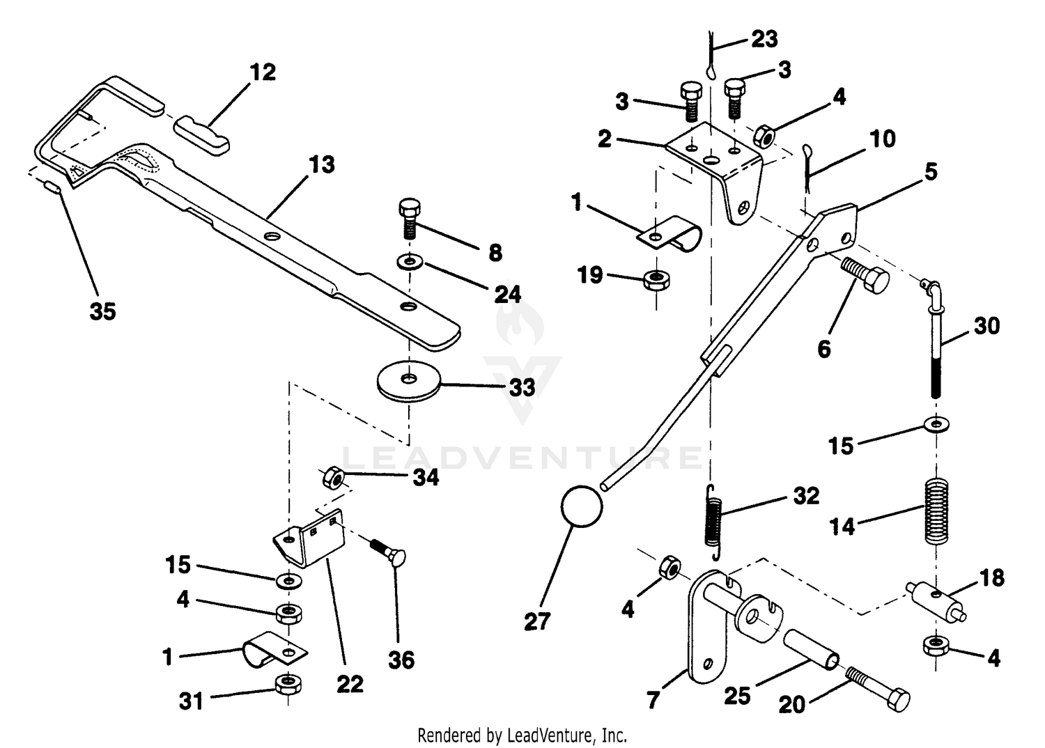 Mower Lift Lever
