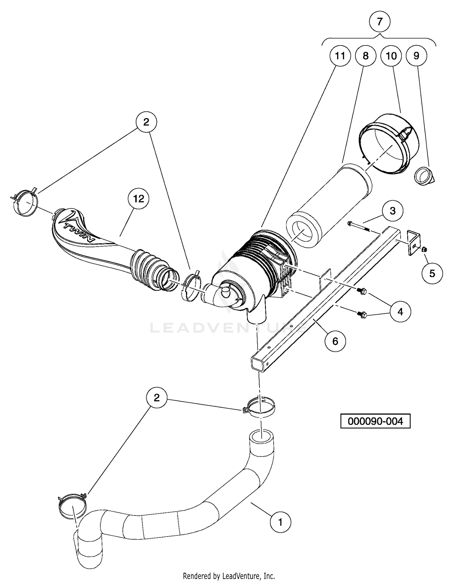 Intake Duct And Air Box Assembly Kawasaki Gasoline Vehicles