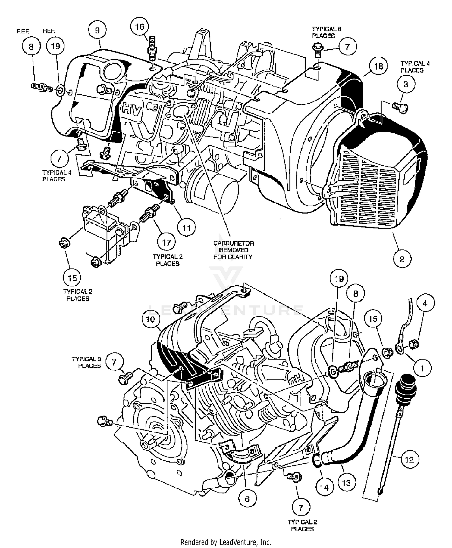 FE290 Engine - Shrouds And Brackets