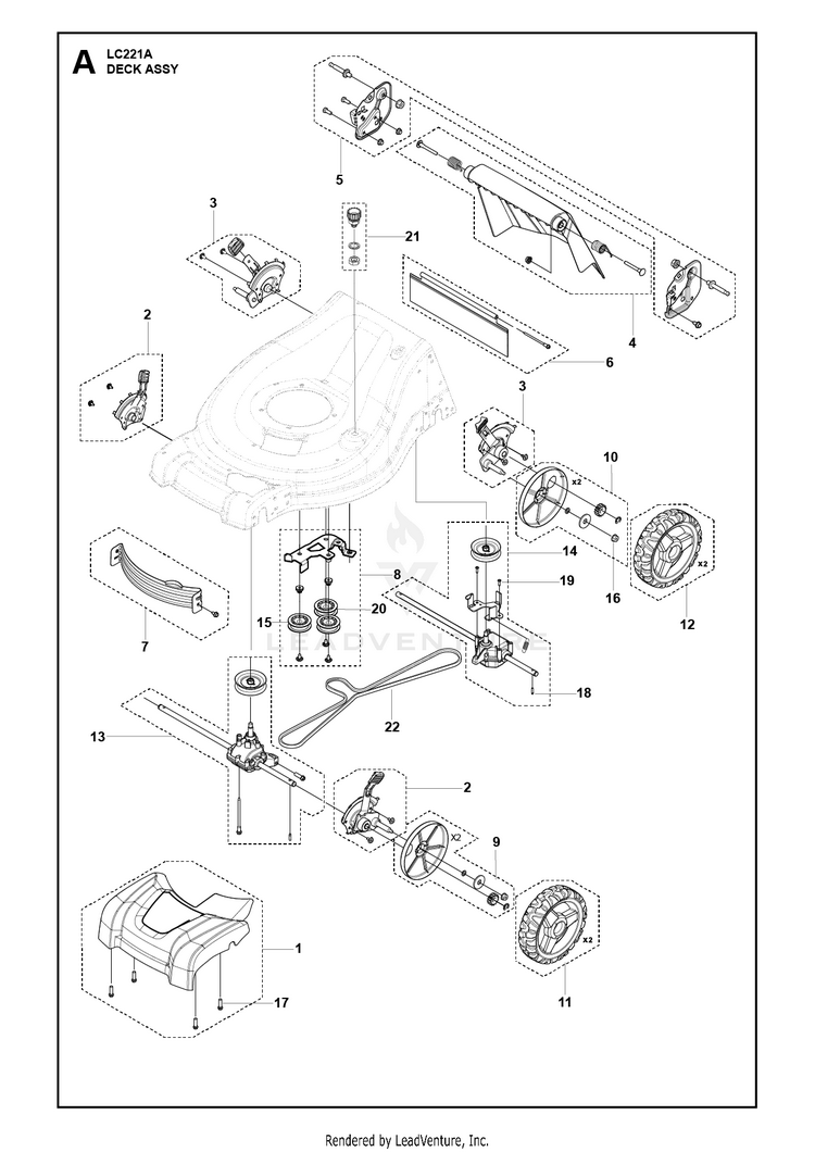 Husqvarna LC 221A Walk Behind Mower Partswarehouse