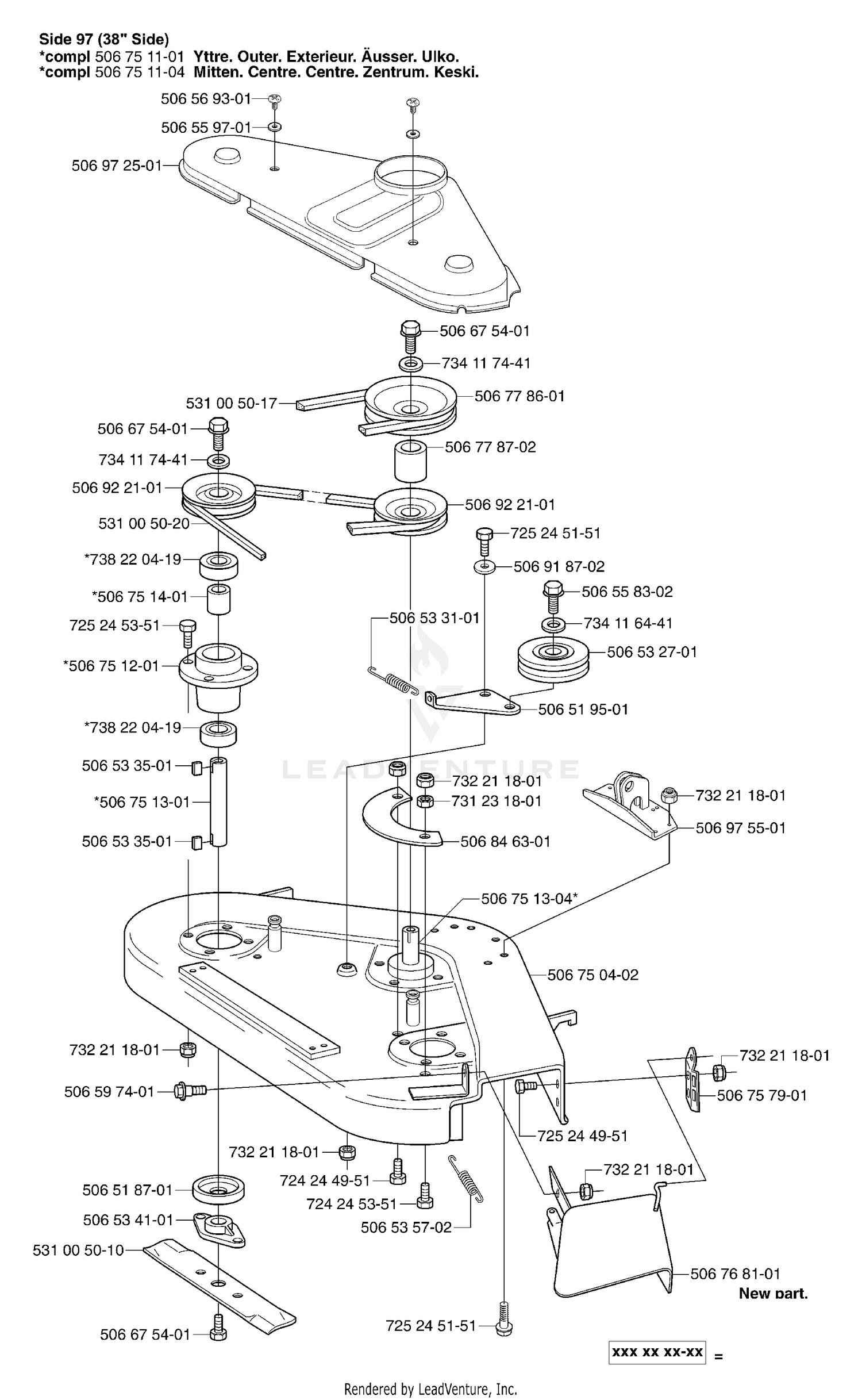 Deck Assy. Side Discharge