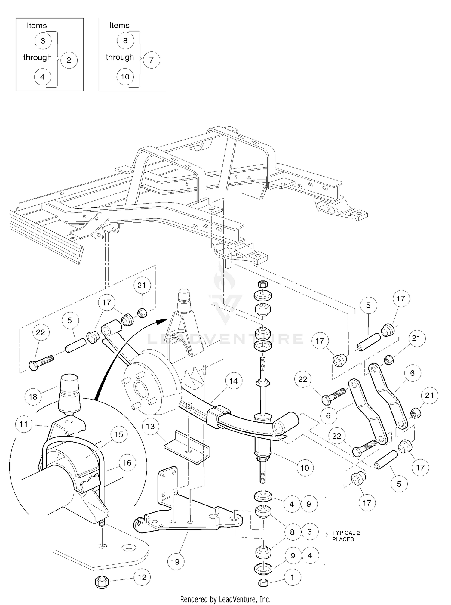 Rear Suspension - Vehicles with Two-Wheel Brakes