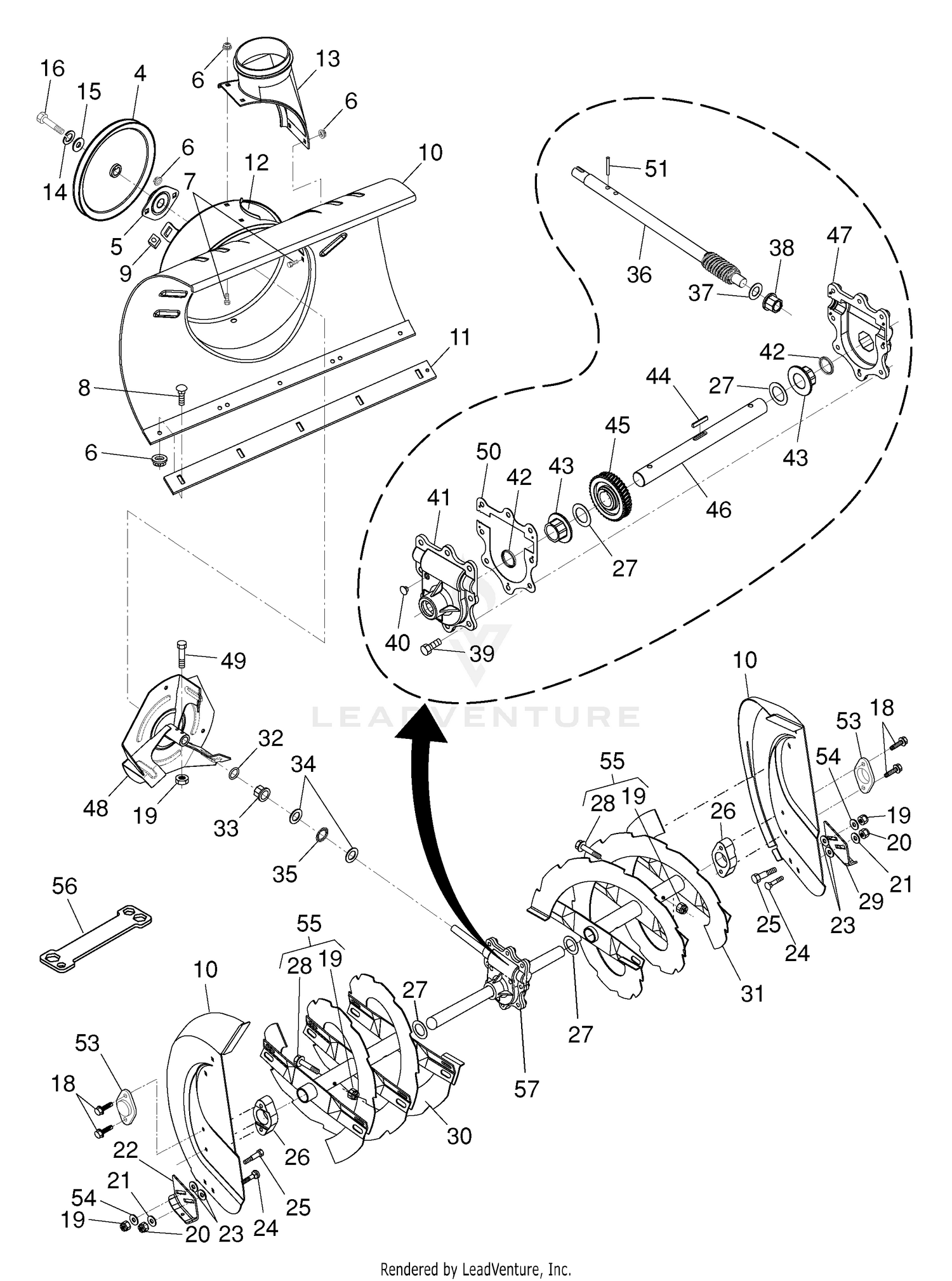 Auger Housing / Impeller Assembly