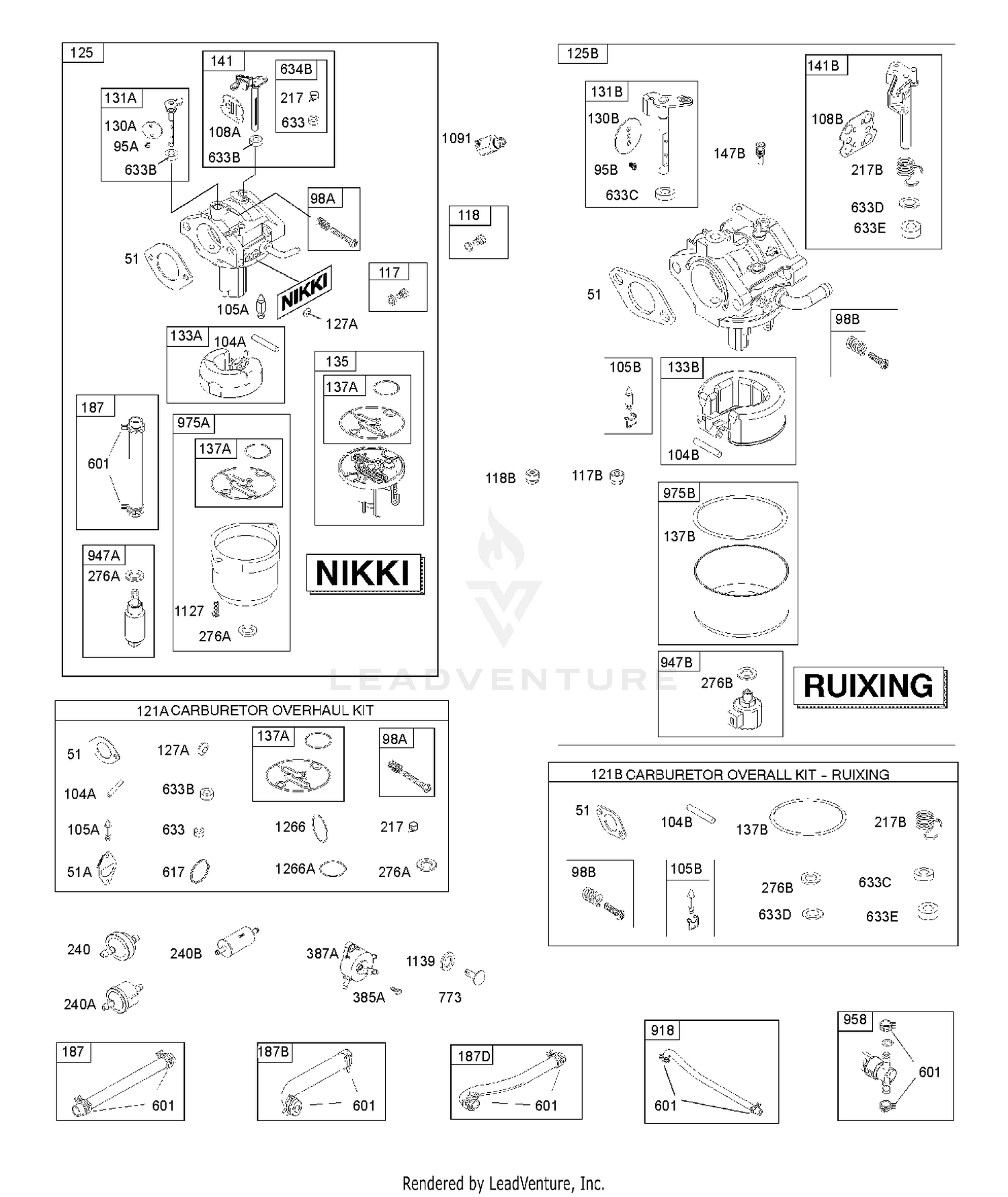 CARBURETOR, FUEL SUPPLY, KIT - CARBURETOR OVERHAUL 4