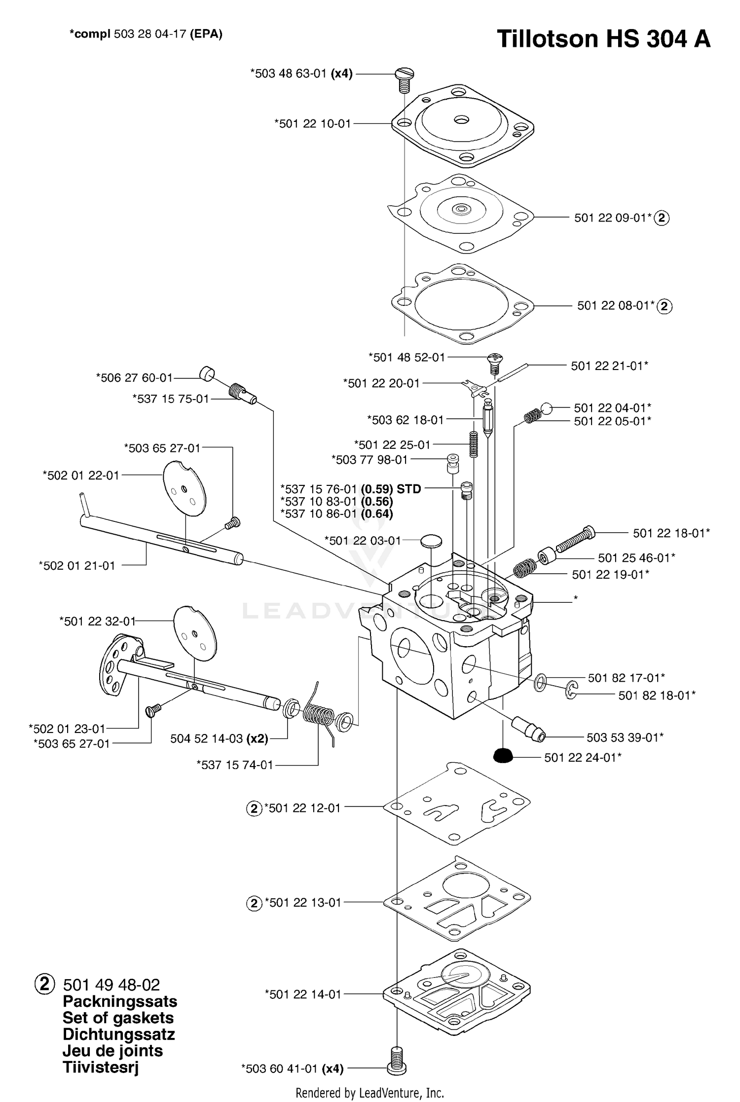 Carburetor HS 304A (EPA)