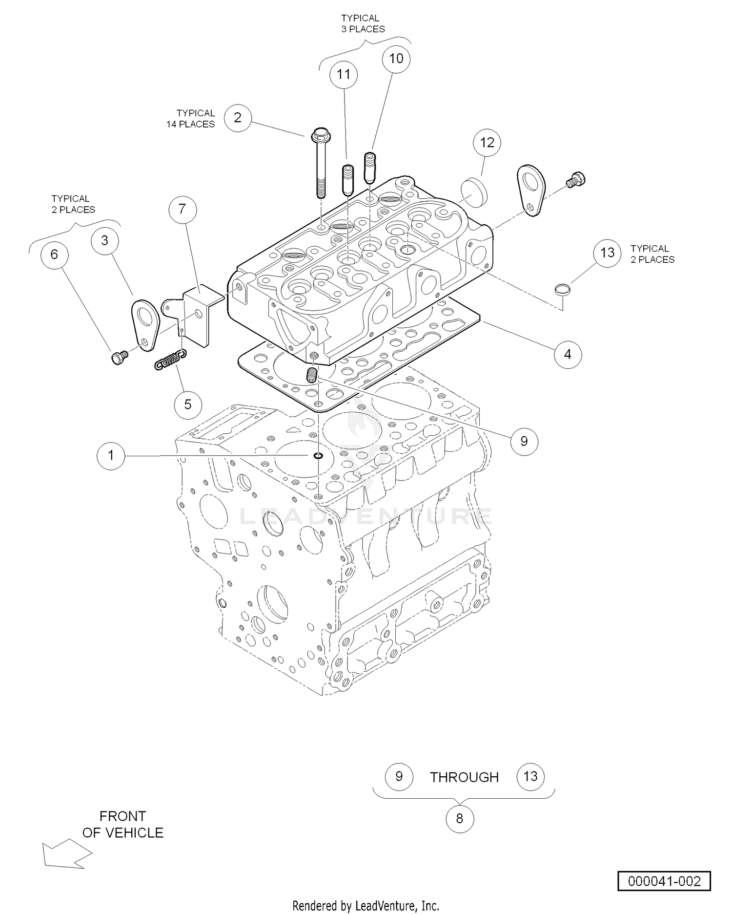 Cylinder Head (Diesel Engine - Closed Breather)