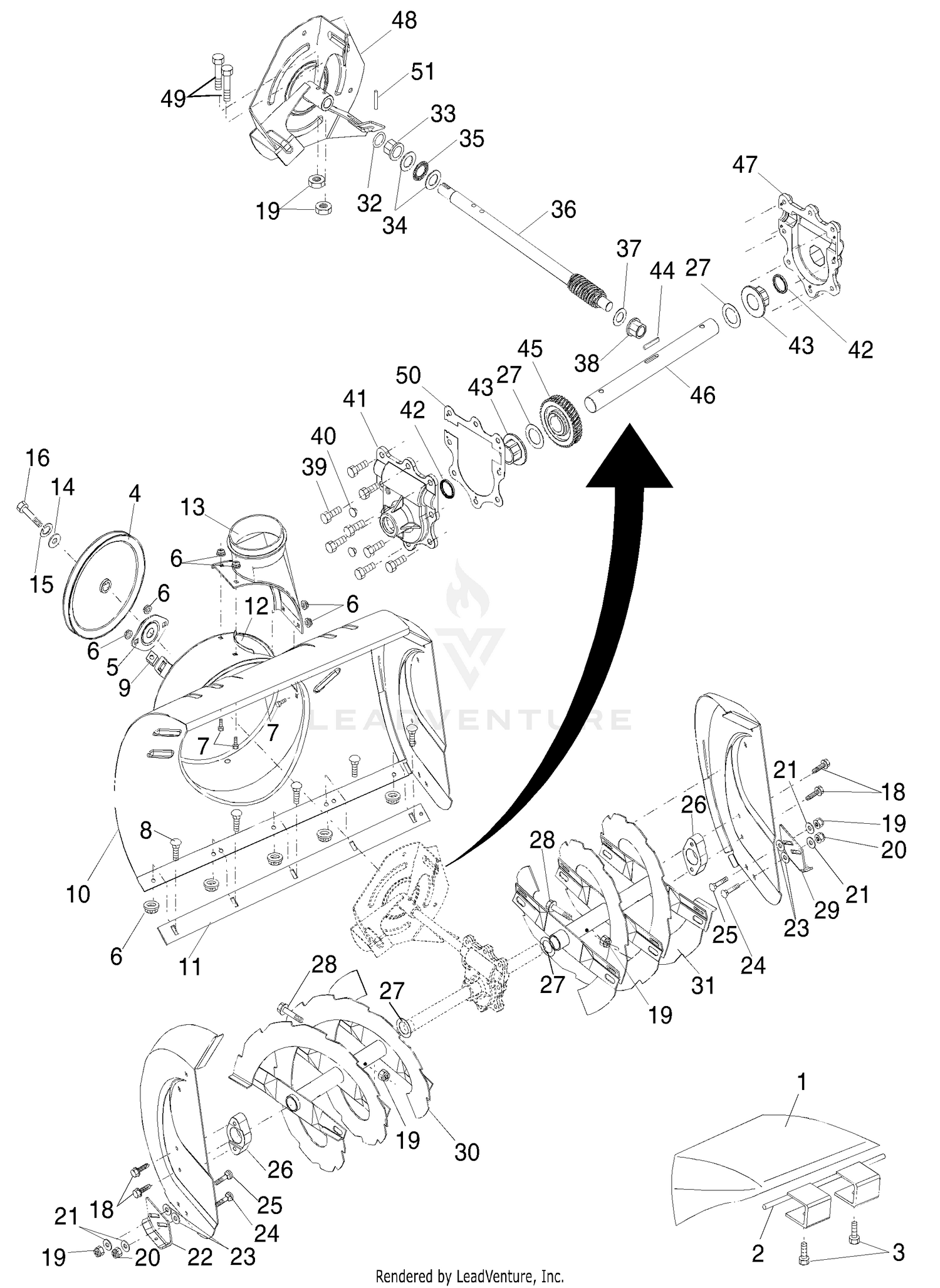 Auger Housing / Impeller Assembly