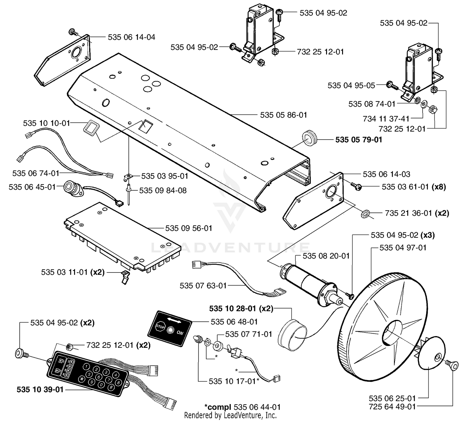 Rear Wheel / Wheel Motor / Keypad / Control Board