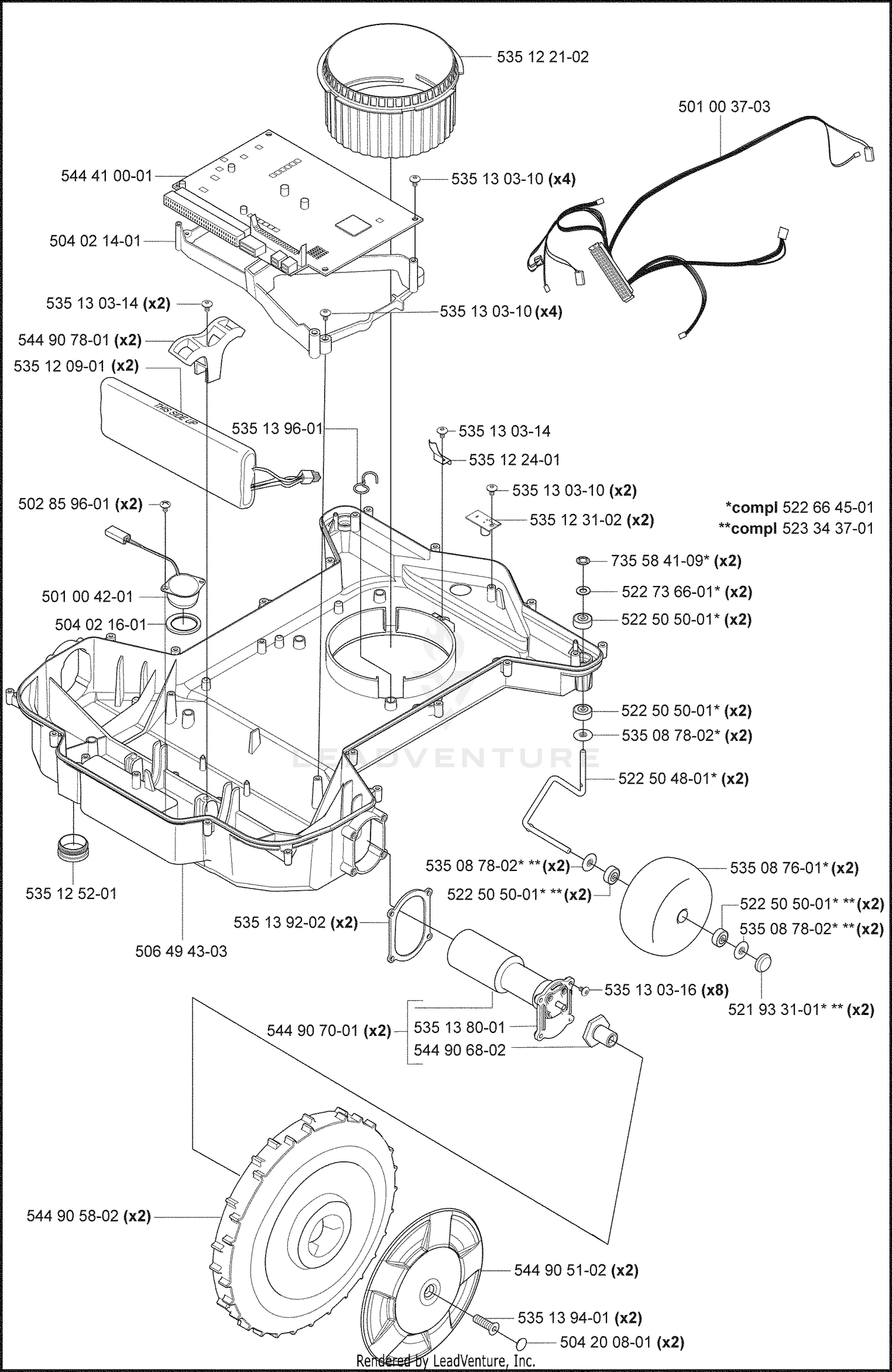 Battery / Lower Chassis / Wheels