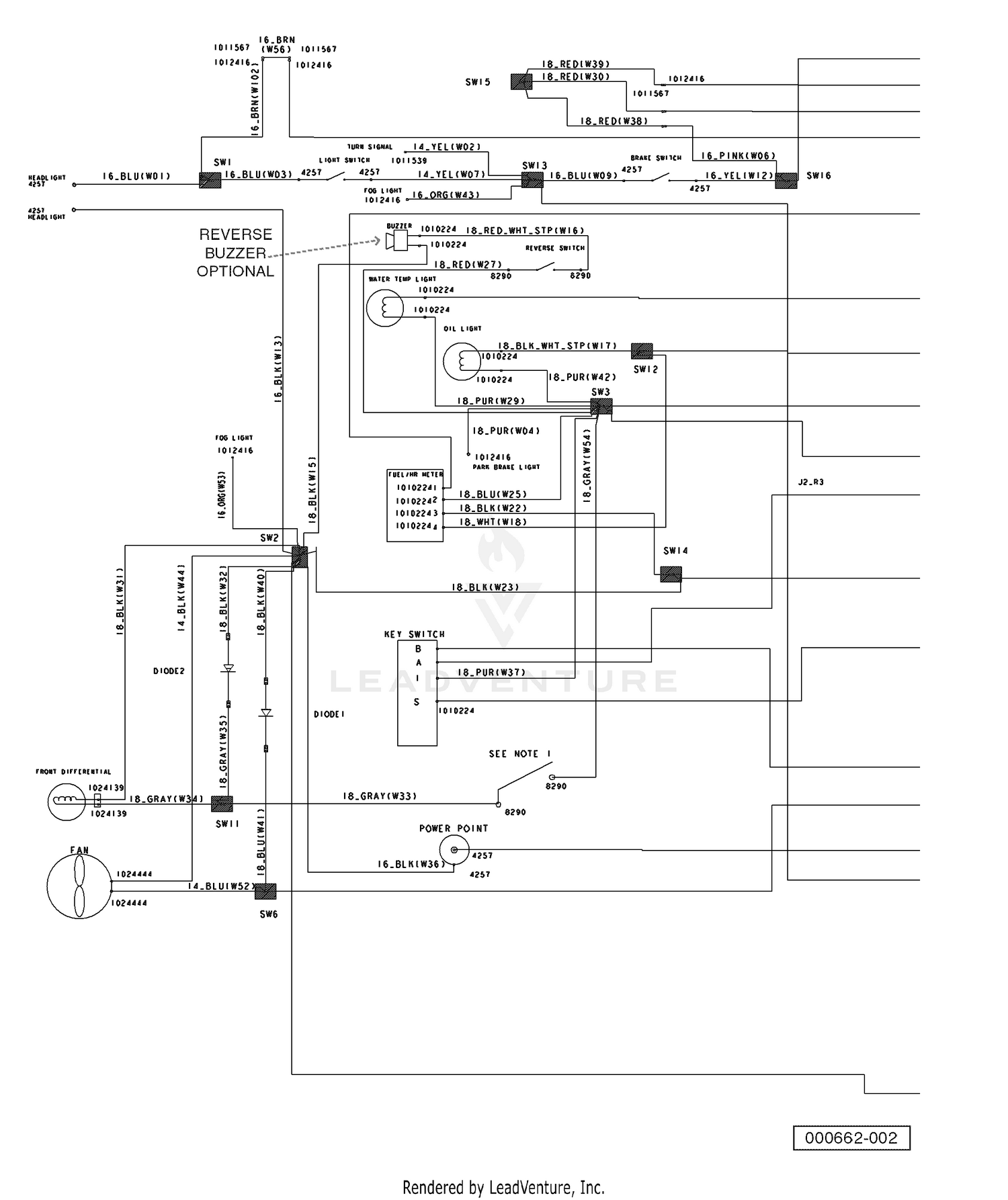 Wiring Diesel Vehicle, Single Piece (Part A)