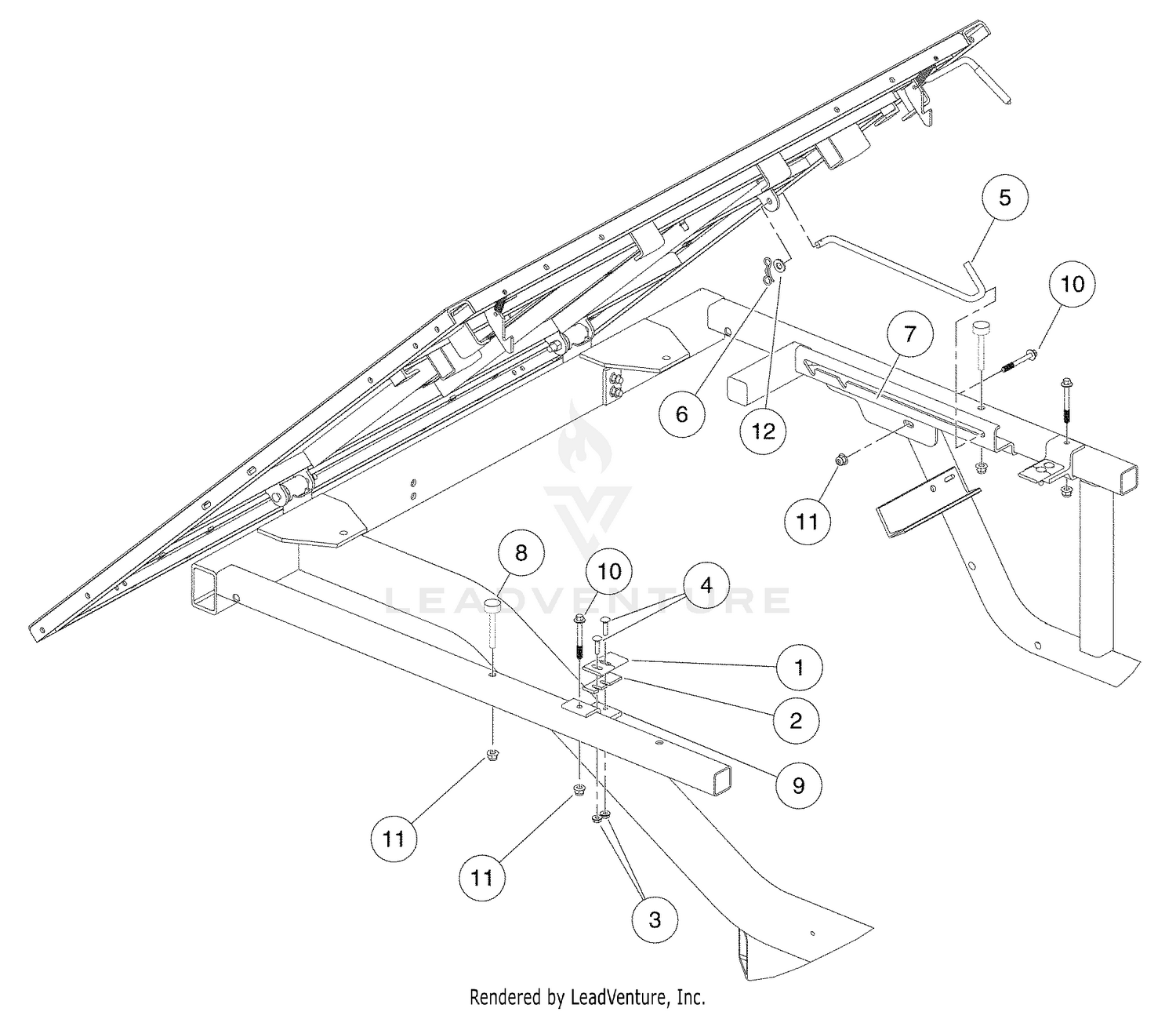 Latch Plate and Prop Rod
