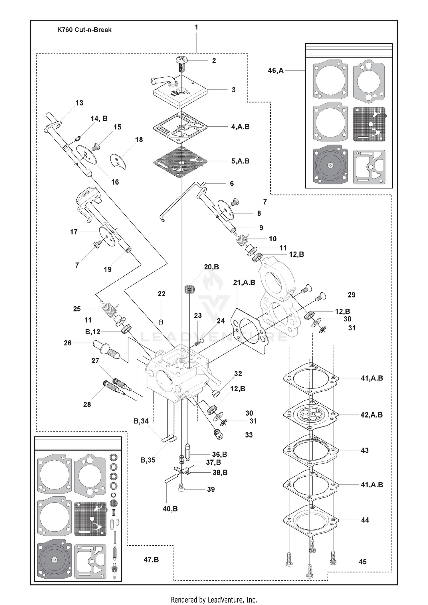 Carburettor and Gasket Kit Carburettor